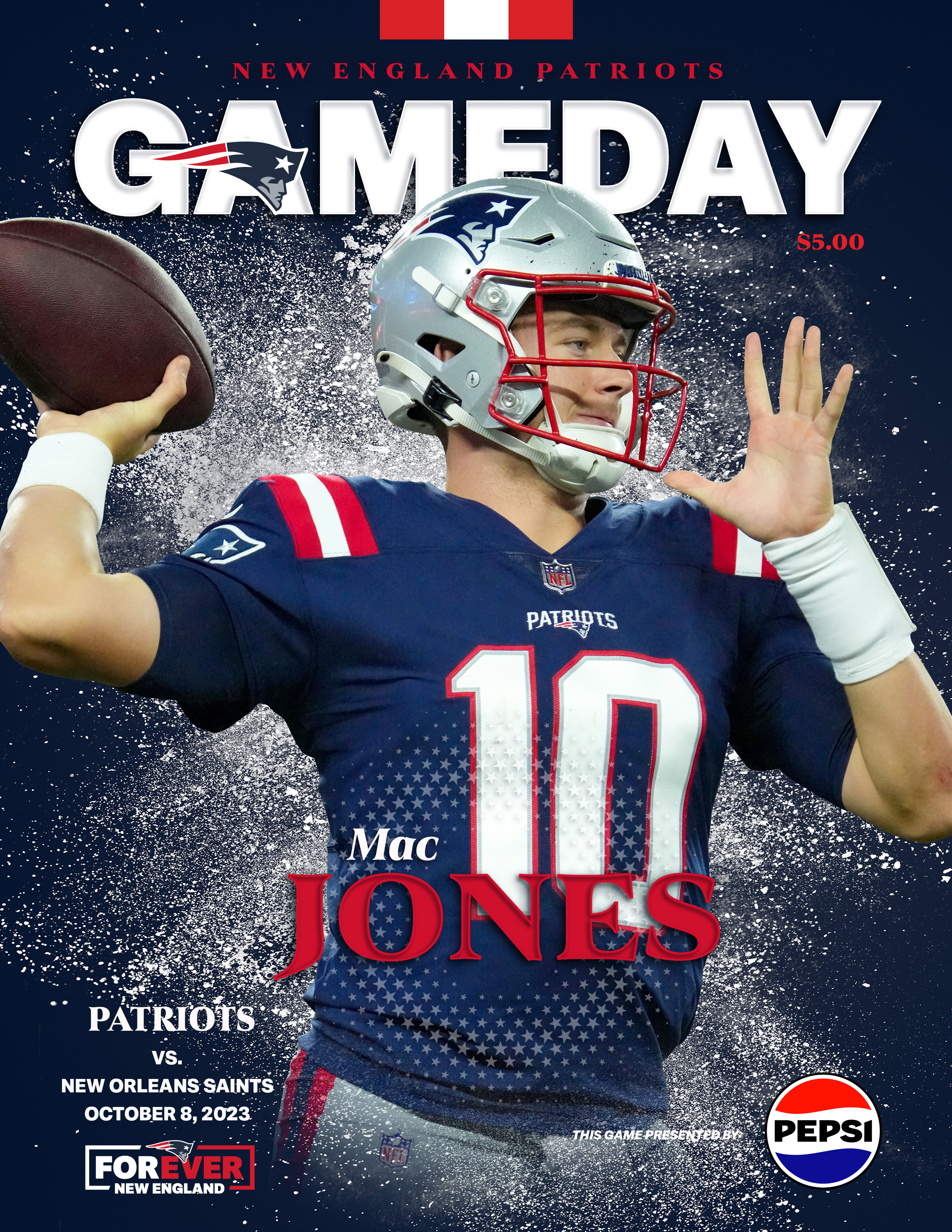 New England Patriots on X: Today's 𝗚𝗔𝗠𝗘𝗗𝗔𝗬 magazine cover  featuring, @MacJones_10.  / X