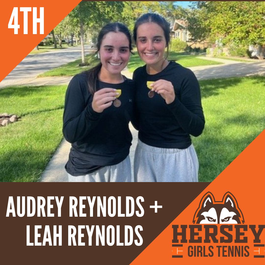 Congrats Audrey Reynolds + Leah Reynolds on finishing in 4th place at MSL Conference at 3 doubles.