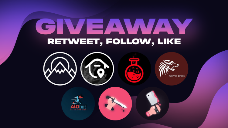 🎁 GIVEAWAY 🎁 @Killer_Proxies 1x 2GB Resi @Retail_Killer 2x 1GB IPRoyal @WolvesProxy 1x 2GB Resi @ANB_AIO 1x Copy w/ Beta Nike Testing @BoilingProxies 5x 1GB Boiling Resi @WildProxies 2x 25 Free Proxies @TheResiLab 5x 1GB Resi Rules: - Follow all - Like+RT - Tag a Friend