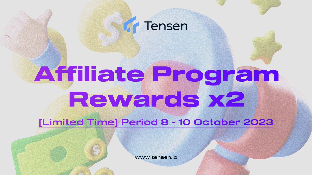 TensenOfficial's tweet photo. 📢 Announcement: Affiliate Program Rewards x2 🎉

✨To express our gratitude, We're excited to announce a Limited-Time event for our Affiliate Program, Offering DOUBLE the Rewards!✨

More Details:
🌐 https://t.co/JeHhgoKju7 - Sign Up or Login
🔗 https://t.co/2AsykEm1DK 

#Tensen https://t.co/wcBZENHYL2