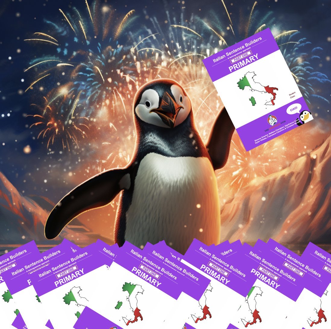MrVinalesMFL's tweet photo. Ciao pinguini!! 🐧❤️
To celebrate the hugely exciting Primary Italian Sentence Builders - 1 - now being LIVE, we are doing a GIVEAWAY!! 
Just RT &amp; ❤️ to enter!  
3 WINNERS will win ANY SB book!  
Comp closes FRI 13th 👻
In bocca al 🐺!
@gianfrancocont9
https://t.co/WkRux6m631 https://t.co/ThPPYhPmEv