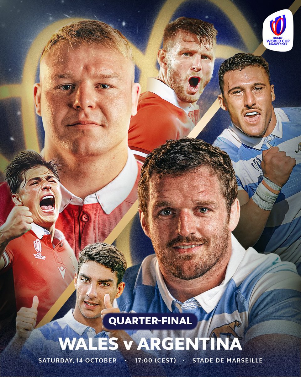 rugbyworldcup's tweet photo. A titanic battle in Marseille 🏴󠁧󠁢󠁷󠁬󠁳󠁿🇦🇷

#WALvARG | #RWC2023 https://t.co/rGJzJ9Y0Ur