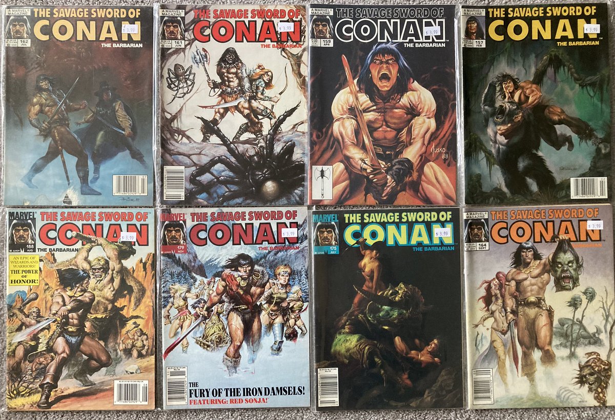 My Savage Sword of Conan haul I got on Friday. Crom has indeed blessed this fine collection! #Conan #Fantasy #Comics @spyvinyl @cimerians