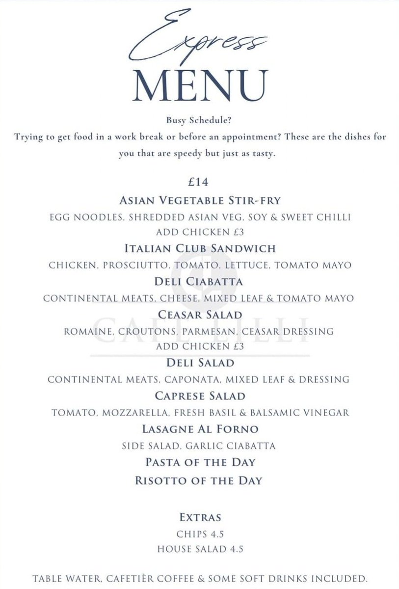 🚨It’s HERE!🚨

Our Express Menu
Perfect for those who want to have quick, good food and go. 

If it wasn’t appealing enough you get one dish, and a coffee/tea/cordial/soda/lemonade INCLUDED😎 £14
Look no further👏🏻
 Tuesday-Friday on our Lunch 🕰️ #teesside #restaurant