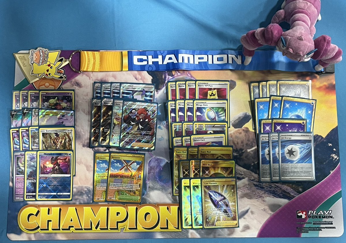 Goodra VSTAR decklist based off of the 9th place champions league list, and with modifications from @carsonwasher_.