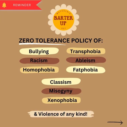 barterup901's tweet photo. ‼️REMINDER: At #BarterUp, we want to show how serious we take our Zero Tolerance Policy. Your courage helps us maintain the integrity of our community. Together, we can ensure that Barter Up remains a place where respect and inclusivity prevail. 🌻

Link located in our bio⭐️ https://t.co/BhfnywNYTM