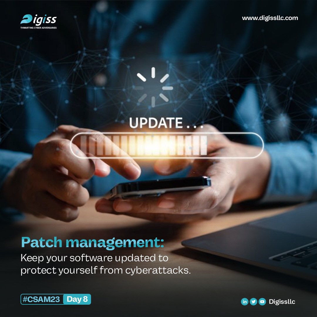 Digissllc's tweet image. Day 8 of #CSAM23
Let’s talk about Patch management ⬇️