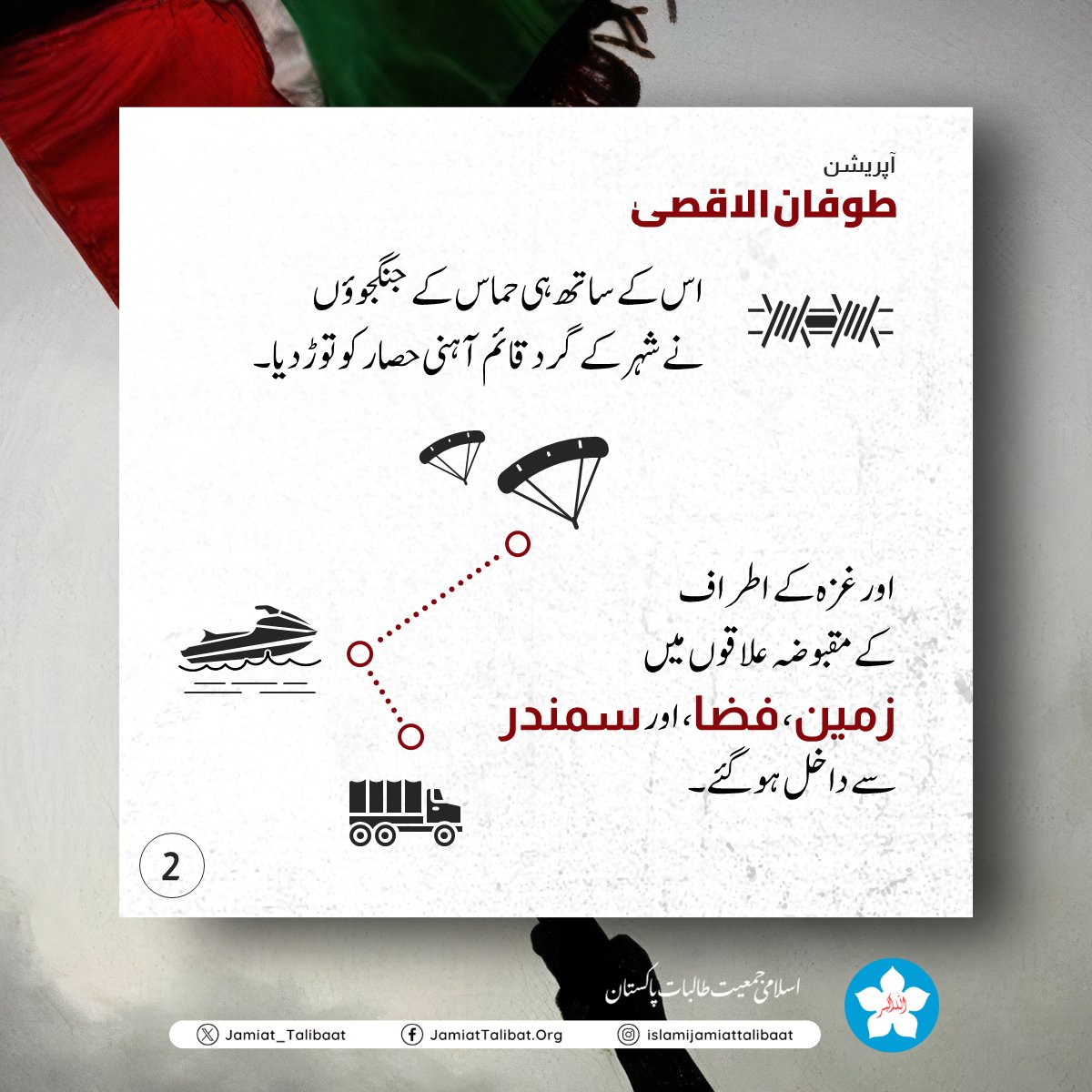 Jamiattalibatpk's tweet photo. 𝐖𝐡𝐚𝐭 𝐢𝐬 𝐀𝐥-𝐀𝐪𝐬𝐚 𝐒𝐭𝐨𝐫𝐦?
The operation explained

𝚀𝚞𝚍𝚜 𝙽𝚎𝚠𝚜 𝙽𝚎𝚝𝚠𝚘𝚛𝚔 (𝚀𝙽𝙽):
https://t.co/KHLFFpQ7el

𝙸𝚜𝚖𝚊𝚒𝚕 𝙷𝚊𝚗𝚒𝚢𝚢𝚎𝚑:
https://t.co/wehrc4VfqP

#islamijamiattalibat #طوفان_الأقصى #AlAqsaFlood #GazaUnderAttack https://t.co/KqlcffZCu4