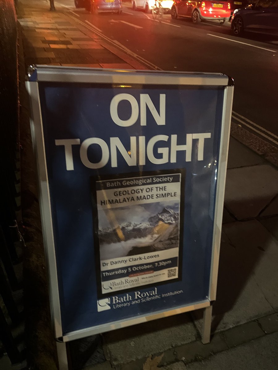 Fantastic talk on the Himalayas by Dr Danny Clark-Lowes ⁦<a href="/GeolAssoc/">Geologists' Assoc</a>⁩ ⁦<a href="/Bath_Geology/">Bath Geological Society</a>⁩ ⁦<a href="/BRLSI/">Bath Royal Literary and Scientific Institution</a>⁩