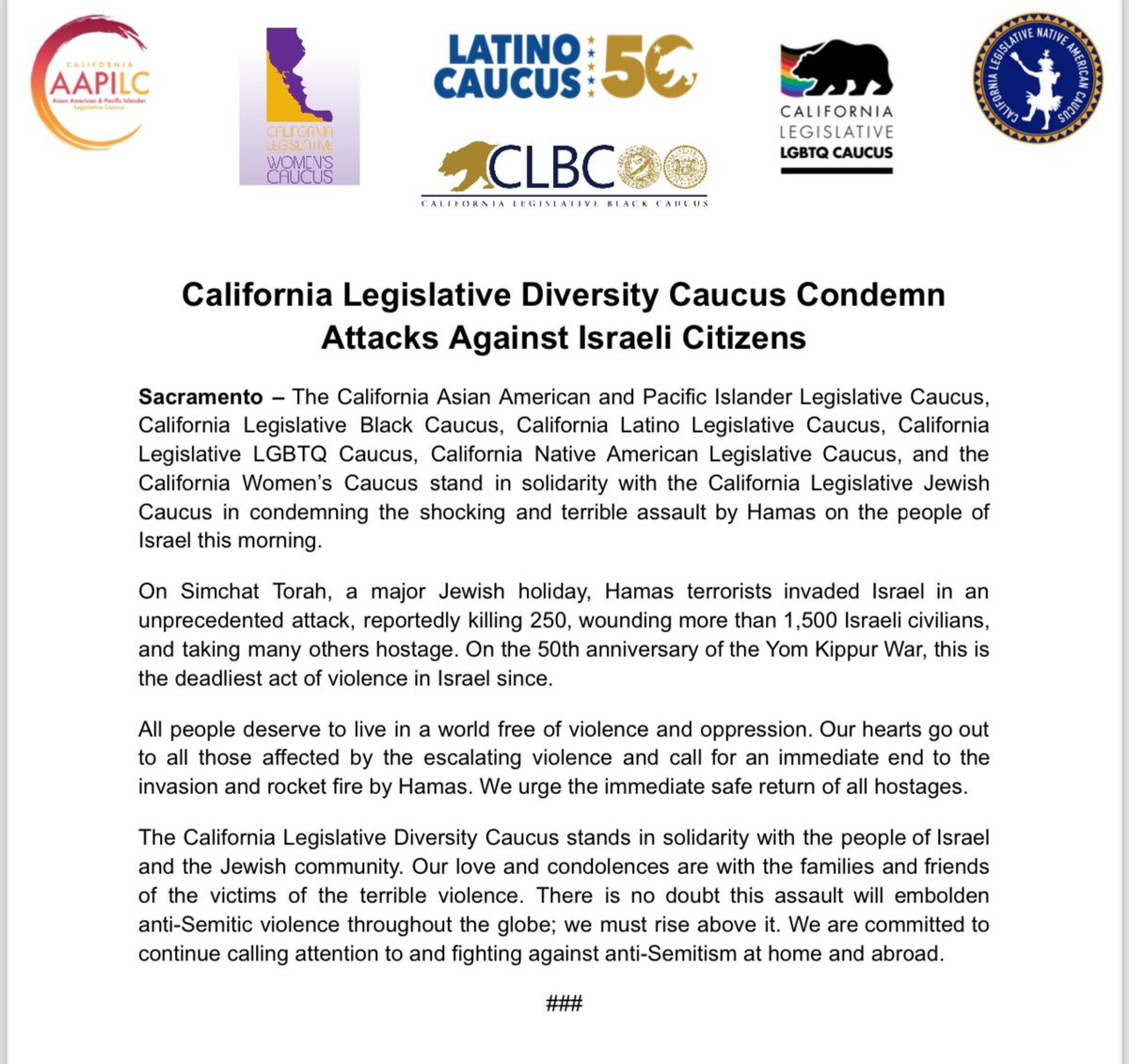 California Legislative LGBTQ Caucus tweet media