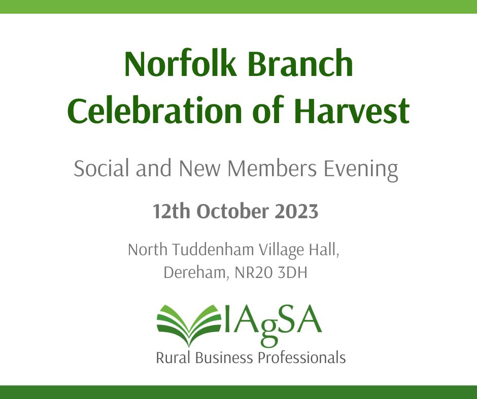 IAgSA_UK's tweet photo. #IAgSA #Norfolk Branch Harvest Celebration, 12 Oct. Event open to all, current branch members &amp; anyone interested in discovering more about #ruralbusinessadministration &amp; the advantages of becoming an IAgSA Branch Member. Book now: https://t.co/ZAhfKu1GhM  #farmsecretary https://t.co/RQYDqLNLS4
