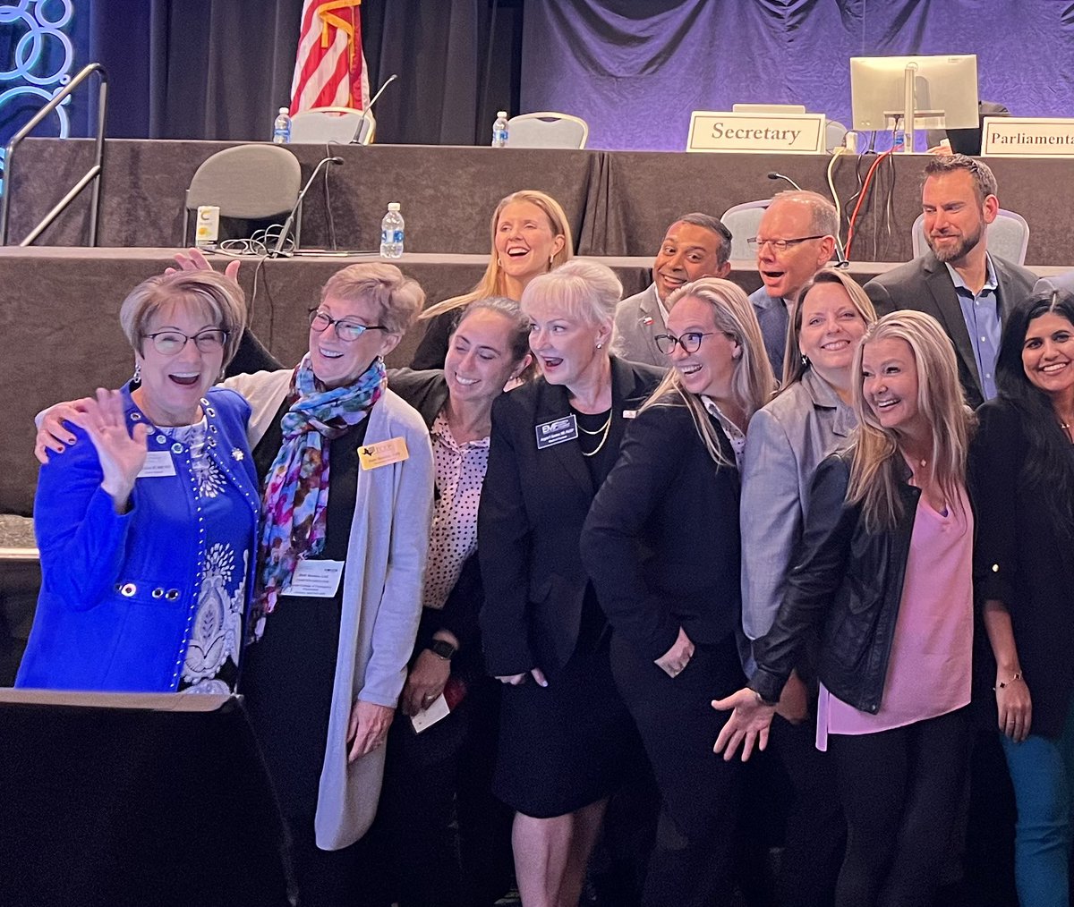 …and photobombed by Council Speaker Kelly Gray Eurom! #ACEP23