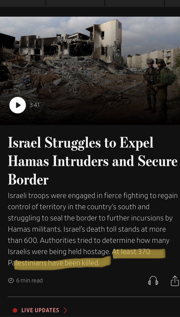 A few points to note about the numbers being reported by the media. The “Palestinians killed” number includes the several hundred Palestinian terrorists that butchered 700 Israelis. That’s like including the 19 terrorists hijackers in 9/11 among the list of those tragically