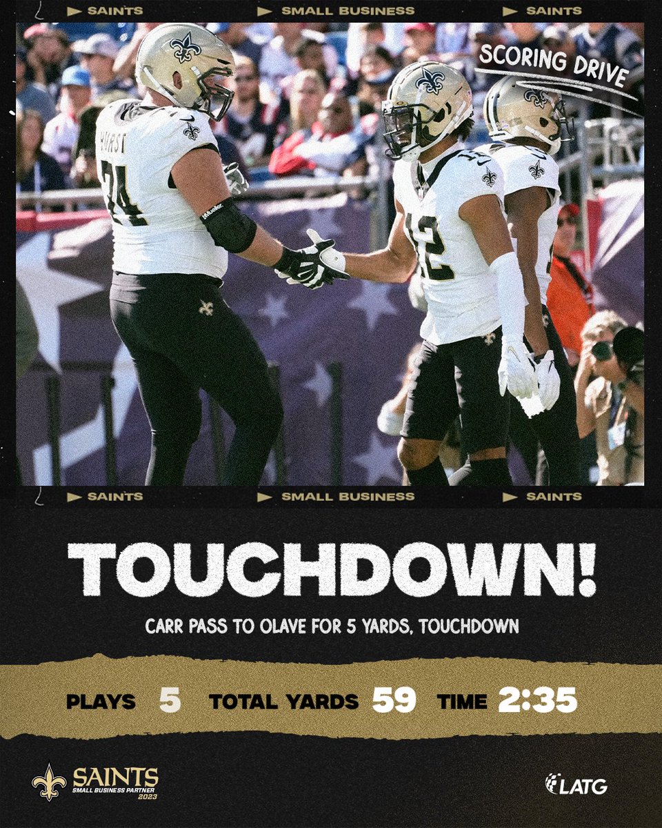 Saints's tweet photo. Touchdowns >>>>

#Saints | @LatgInc https://t.co/i04peGSMUo