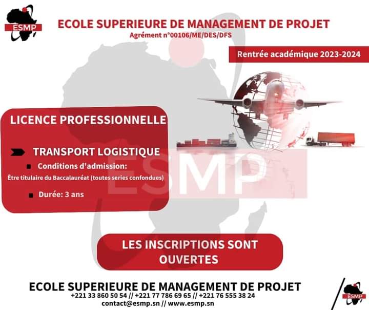 esmp_com's tweet photo. RENTRÉE ACADÉMIQUE 2023 - 2024 📚✍️

Devenez #gestionnairedestocks ou d' #entrepot, #déclarantendouane, #responsablelogistique, #chefdeservice  #maintenance, en rejoignant notre programme formation professionnelle de la licence en #Transport #Logistique   (BAC+3) https://t.co/QdykniR3rd