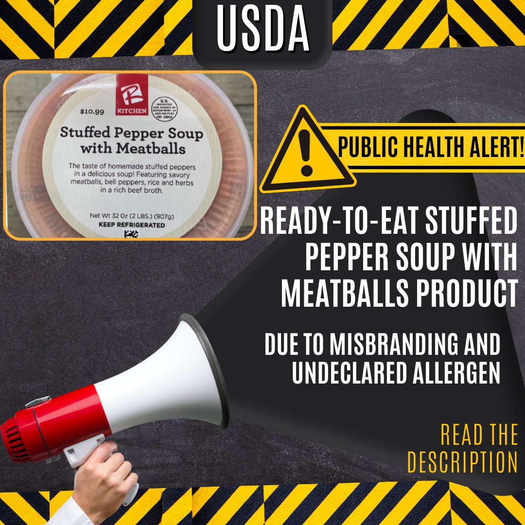 food_muse's tweet photo. 🔍 The problem was discovered during a label review by the establishment. #foodsafetymuse #foodsafety #ecommerce #fda #agriculture #food #meatballs #pepper #stuffedpepper https://t.co/xkKXpOh46S
