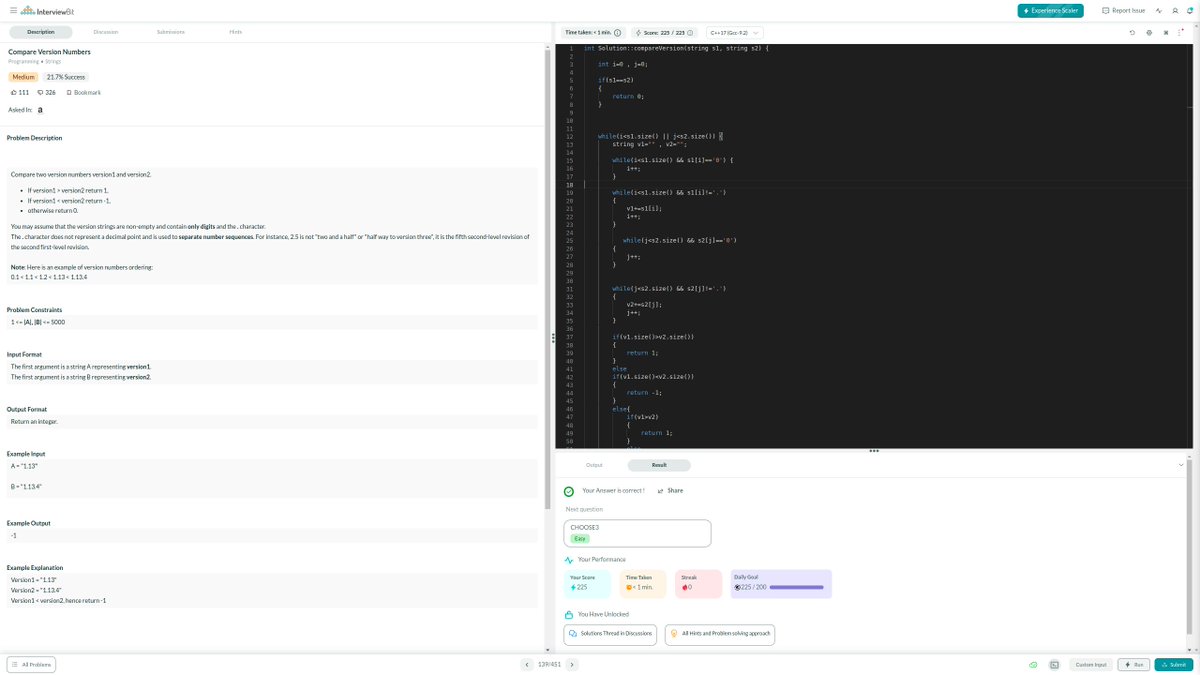 imanassahoo's tweet photo. Hello all, I have completed #Day161 of #365DaysofCode Challenge with
@Scaler

Today I solved the question  - Compare Version Numbers

Discord community link:     https://t.co/NxzCV5VP2G #scalerdiscord #codewithscaler https://t.co/FjpgV8szNe