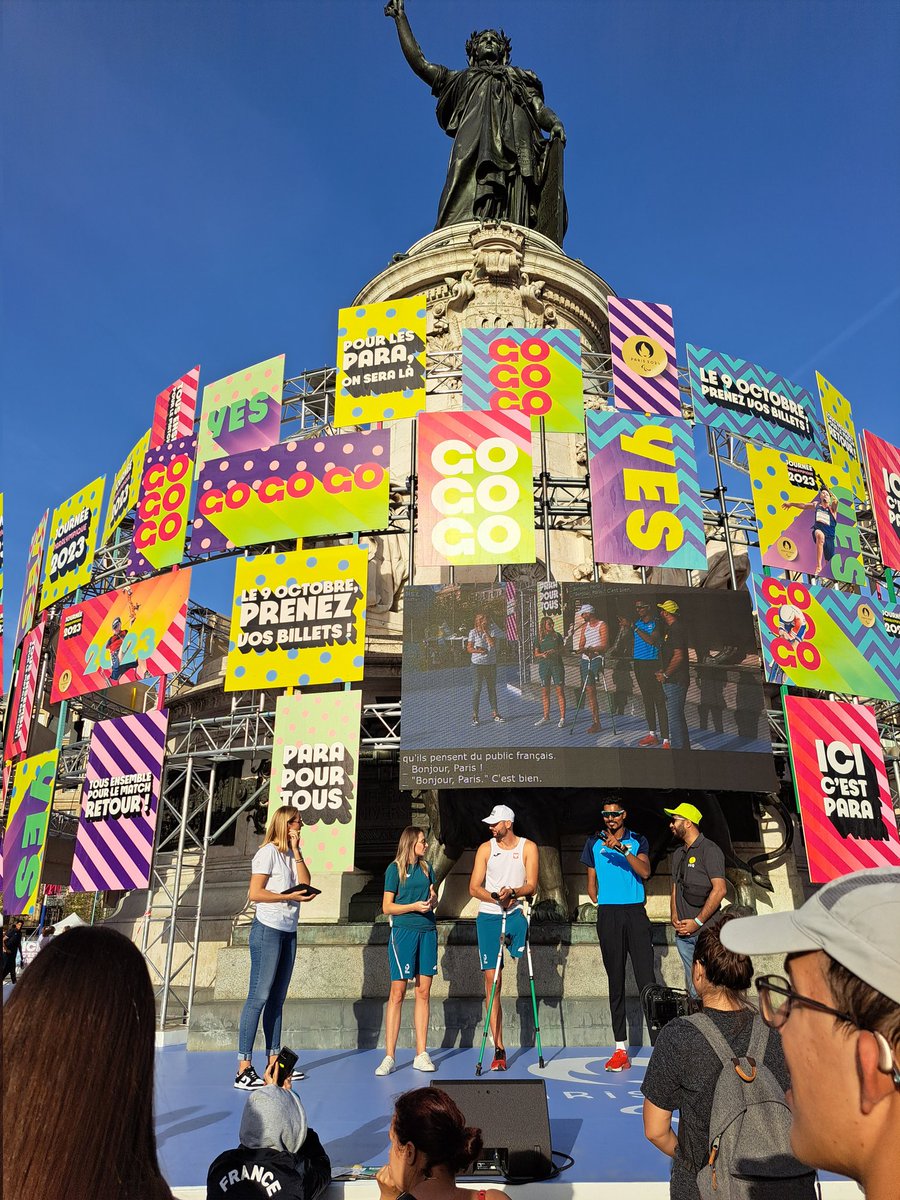 CambetteD's tweet photo. Aujourd'hui Journée Paralympique à  République avec démonstrations de champions. L'indien @nishad_hj a sauté 2,05 mètres ! #Paris2024 https://t.co/hWrqf23qQs