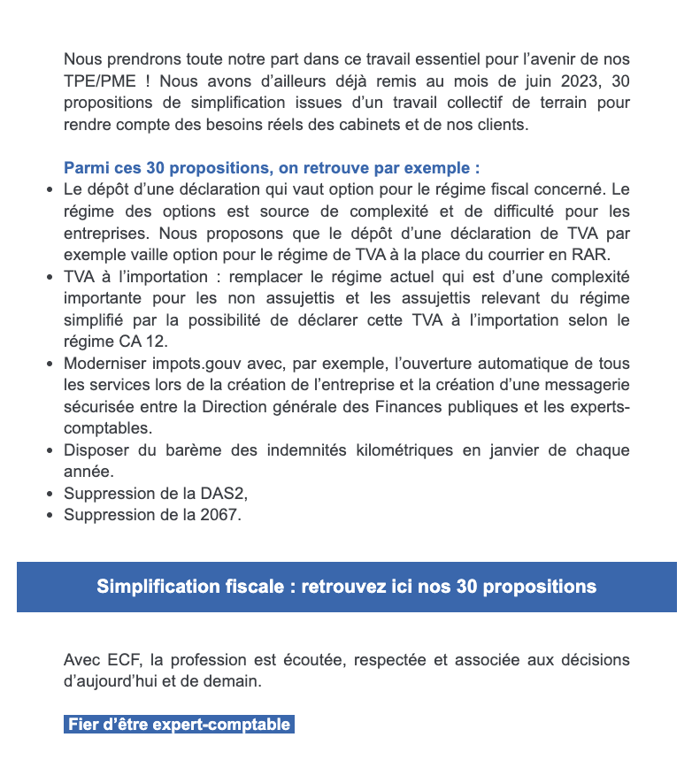 🔴 🚀 𝐄𝐂𝐅 𝐬𝐚𝐥𝐮𝐞 𝐥𝐚 𝐦𝐢𝐬𝐞 𝐞𝐧 𝐩𝐥𝐚𝐜𝐞 𝐝’𝐀𝐬𝐬𝐢𝐬𝐞𝐬 𝐩𝐨𝐮𝐫 𝐥𝐚 𝐬𝐢𝐦𝐩𝐥𝐢𝐟𝐢𝐜𝐚𝐭𝐢𝐨𝐧 👉 urlz.fr/nW5o
 #PropositionsSimplification #EC  #FierdetreEC #AsissesSimplification