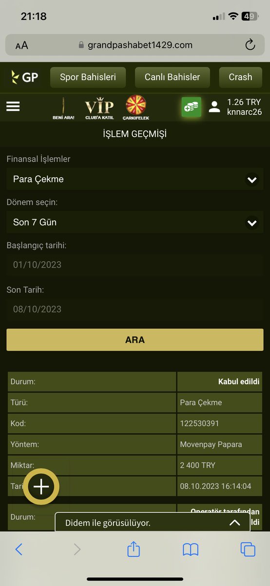 #grandpashabet 2400 tl çekim geldi sorunsuz teşekkürler