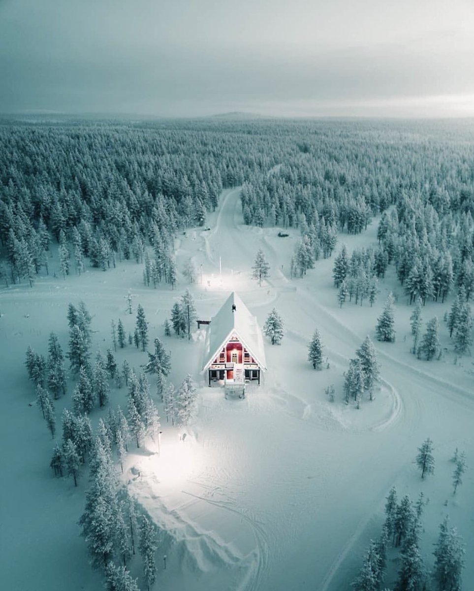 earthcurated's tweet photo. Like a fairytale, Ivalo Finland ❄️ https://t.co/oAehwyjOnb