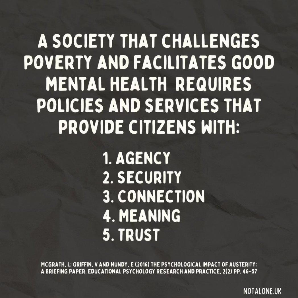 It's the final day of #ChallengePovertyWeek 

We're highlighting the impact of 'austerity ailments' - #MentalHealth is not an individual problem that exists in isolation from social factors that require political solutions.

#ChallengePoverty #austerity #dwpdeaths #humanrights
