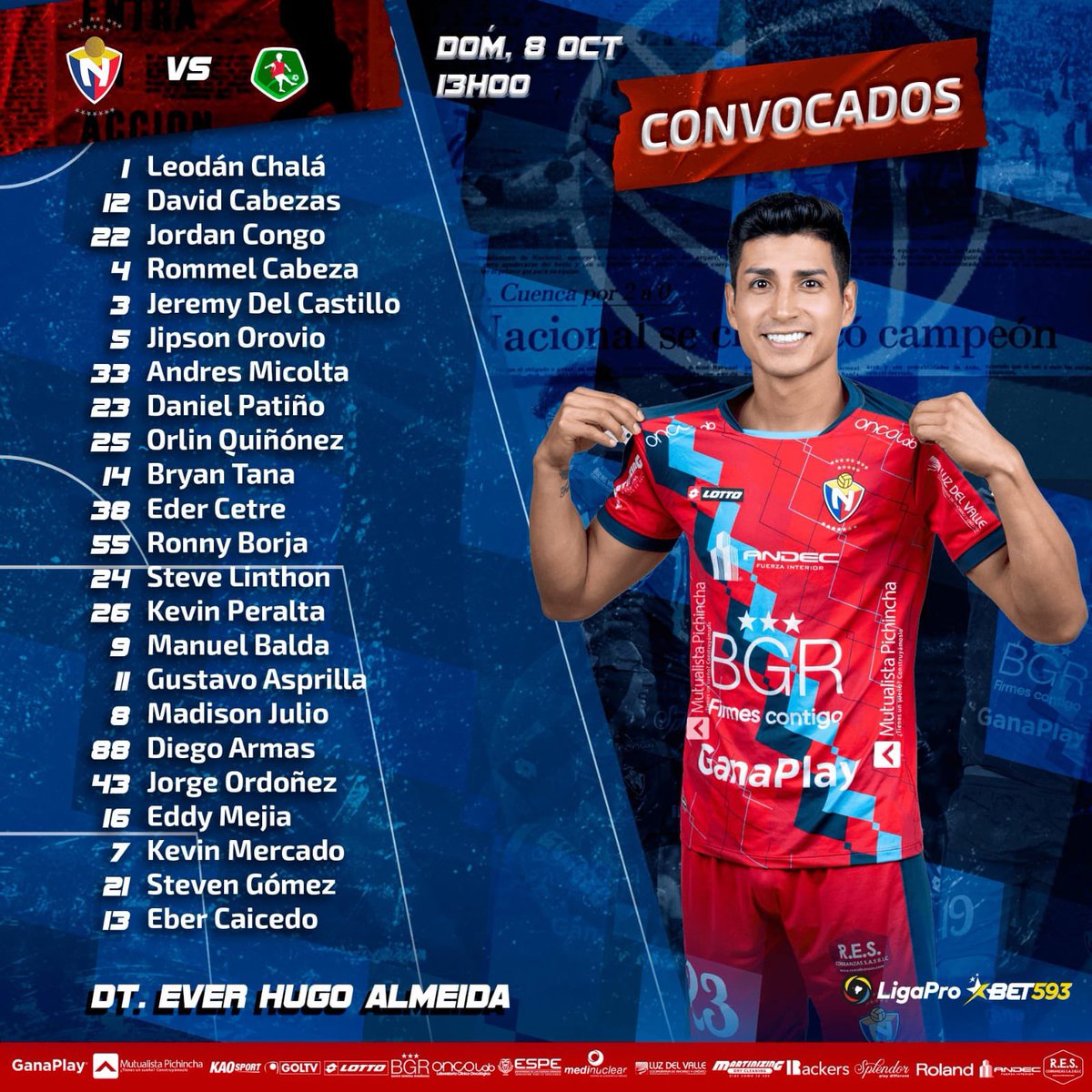 Vocero_Bitri's tweet photo. 🔴🔴CONVOCADOS
👨🏻💻Todos empujar una victoria….
🔻#Bajas
🖐#JChala, #JParrales y #MSolís.
🏥 #BPalacios, #BOña
✍️#VoceroBitri #SiempreAtuLado https://t.co/BVHK7moWZl