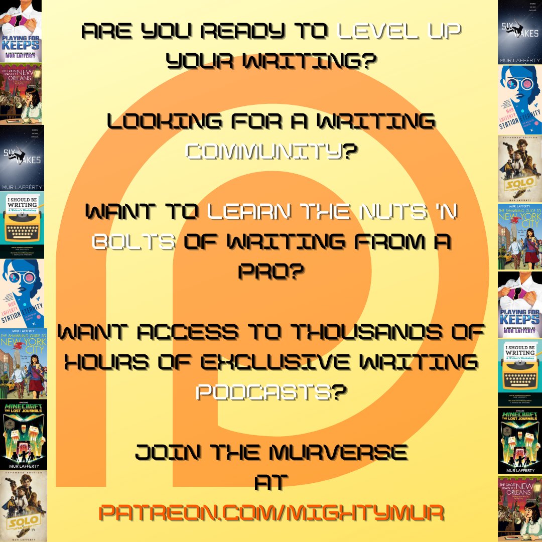 Are you ready to level up your writing? Looking for a writing community? Want to learn the nuts 'n bolts of writing from a pro? Want access to thousands of hours of exclusive writing podcasts? Join the MURVERSE at patreon.com/mightymur/