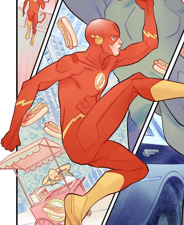 S_Marguerite's tweet photo. In colors - Valentine's special anthology: wrote and art a 10 pages story for The Flash :) #WorkInProgress #SneakPeek #TheFlash #BarryAllen #DCComics #comicsinks #comicsart #margueritesauvage :) https://t.co/fFnOce1A7Q