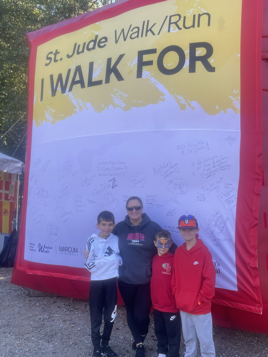 Today we walk for my nephew! 💙❤️
#chasessweatysquad
#stjudeswalk #stjudesnorthernnj