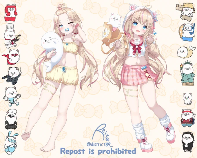 Vtuberんもゆ様の新衣装を描かせて頂きました! お披露目に備え2面図とポーズイラストも用意しました。 過去最多のパーツで構成されているので、何十通りもの差分が作れる凄まじいモデルです。 依頼してくださったんもゆ様と可愛くモデリングして下さった夏水様に感謝です!