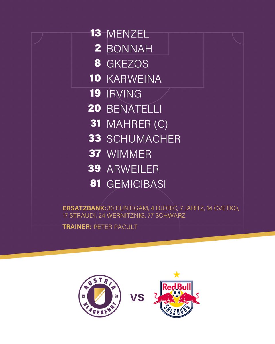 austria_sk's tweet photo. Mit dieser 1️⃣1️⃣ gegen die roten Bullen! 💪🏼💜
#SKARBS #ForzaViola https://t.co/Tkz8g3Mcux