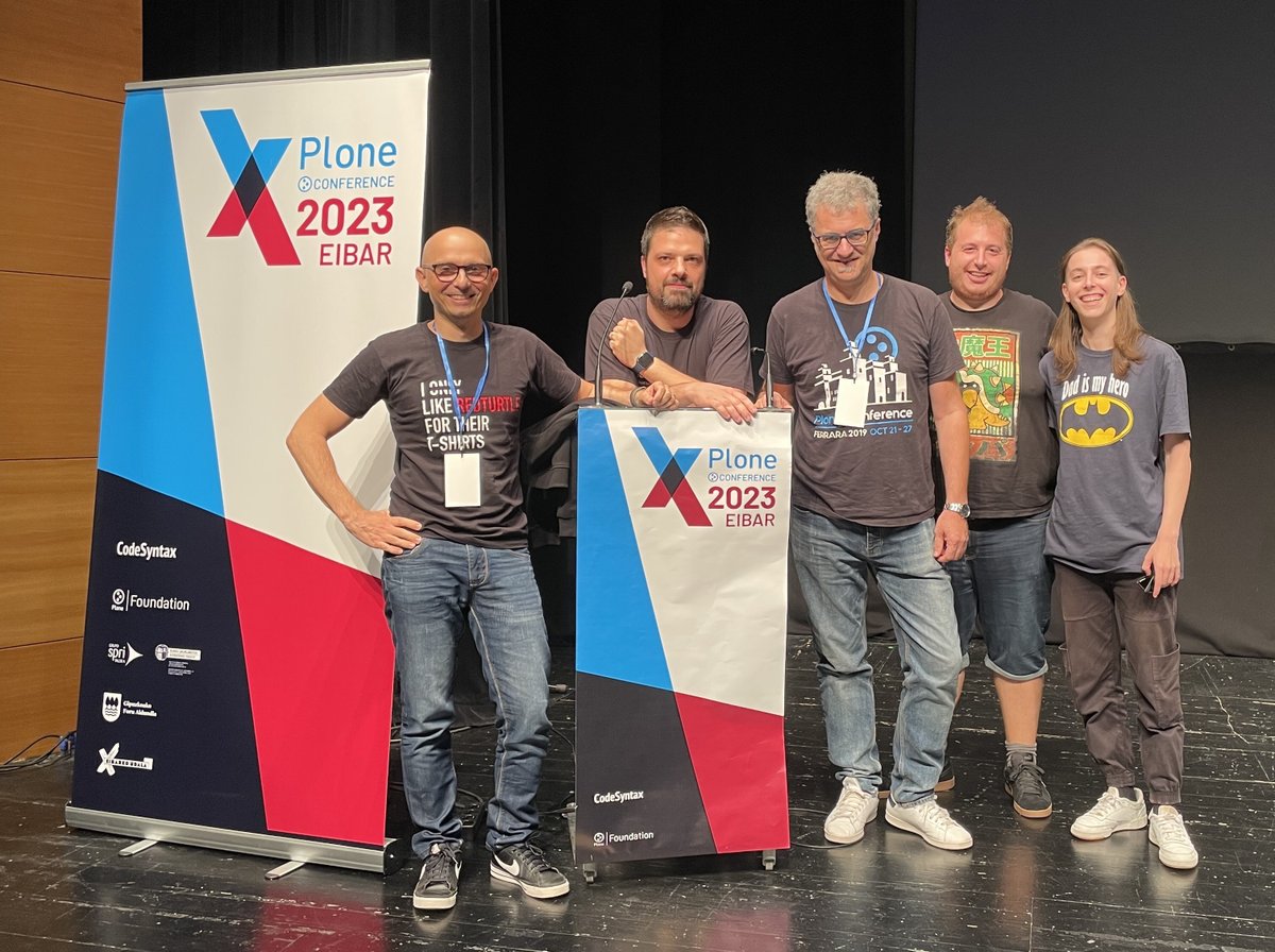 RedTurtle (@redturtle) on Twitter photo Thank you <a href="/codesyntax/">CodeSyntax</a> for this awesome #ploneconf2023 and I hope to see you all in Brazil #ploneconf2024 #Plone Thank you <a href="/codesyntax/">CodeSyntax</a> for this awesome #ploneconf2023 and I hope to see you all in Brazil #ploneconf2024 #Plone