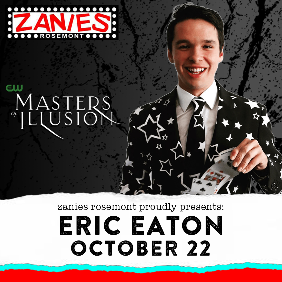 🎩 COMEDY MAGIC AT ZANIES
Straight from the Hit TV Show Masters of Illusion, magician and comedian Eric Eaton is bringing his quick wit comedy and mind blowing magic back to Zanies October 22! Grab your tickets for this adults-only comedy magic show--> bit.ly/3WTYFNl