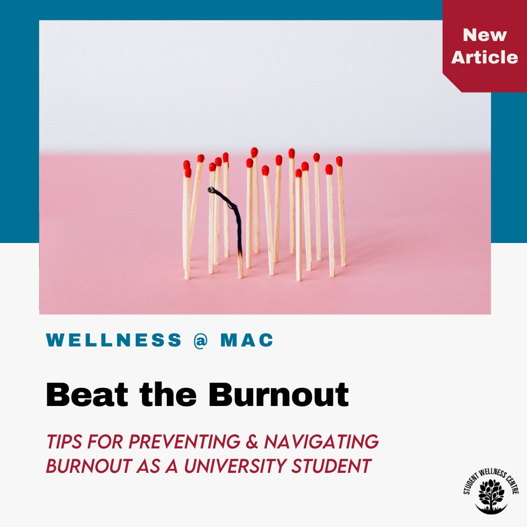 Read our most recent Wellness @ Mac blog post 'Beat the Burnout'.

wellness.mcmaster.ca/beat-the-burno…