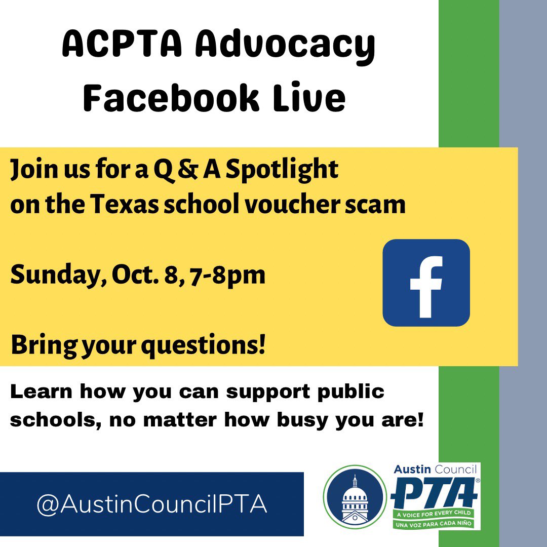 Austin Council of PTAs (@AustinPTA) on Twitter photo 2023-10-08 14:04:19