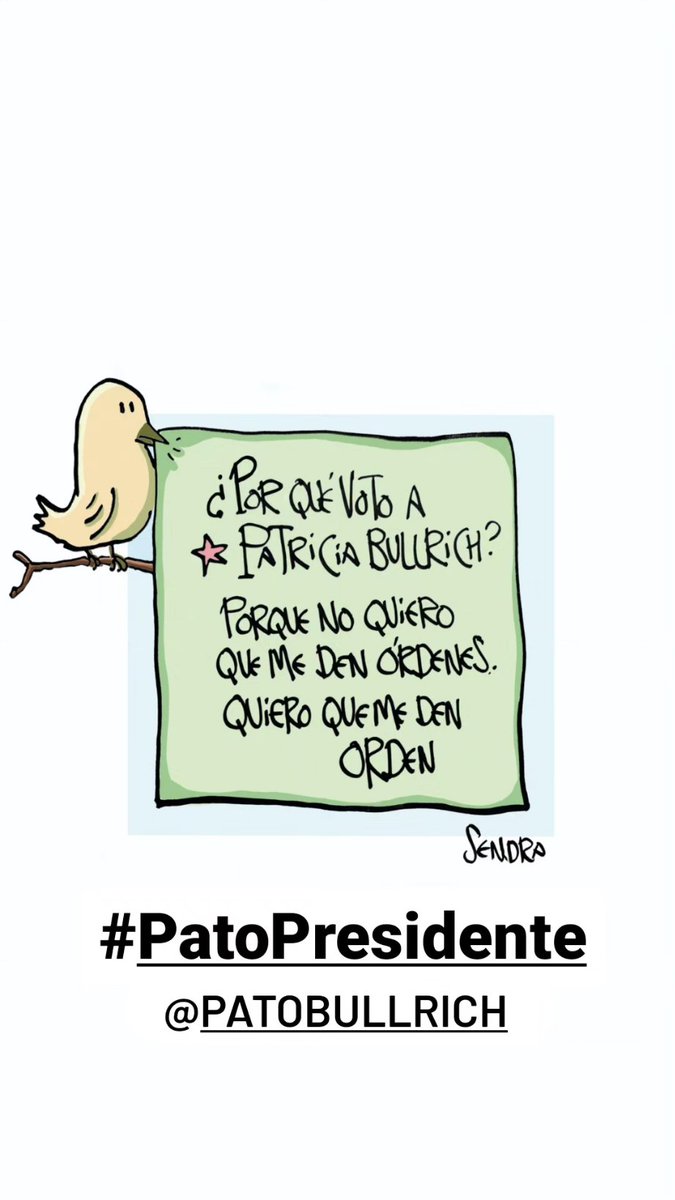 #PatoPresidente 
<a href="/PatoBullrich/">Patricia Bullrich</a>