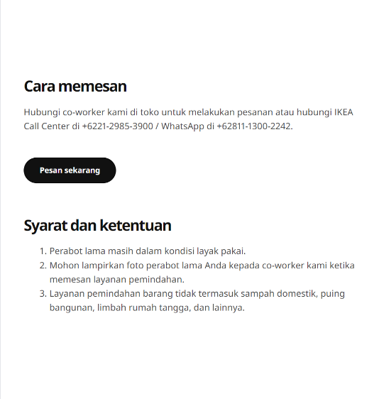 HomeTipsnInspo's tweet photo. Balik lagi buat nginfoin ini. Ternyata IKEA punya Removal Service buat perabot bekas. Terima merek apapun gak hrs dari brand IKEA.

Gk free. Bayar 129rb utk 1 x pengambilan. Jatohnya donasi krn kerja sama dgn brbrp yayasan utk program pendidikan gratis dsb.

Gass kontak nomernya! https://t.co/JBrrlwDMZK