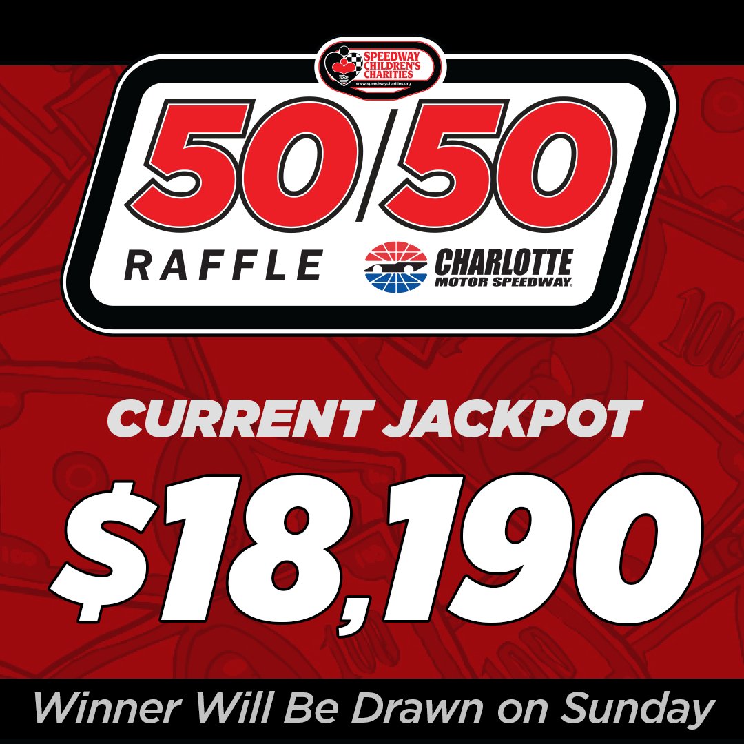 It's RACE DAY at @cltmotorspdwy ! Be sure to purchase your 50/50 Raffle tickets! We will be selling tickets through the end of Stage Two of today's NASCAR #BofAROVAL! You could go home a big winner while helping local kids in need! #KidsWin // #NASCAR // #ROVAL