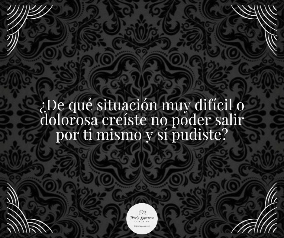 giselaguerreroh's tweet image. Respóndete a ti mismo:

¿De qué situación muy difícil o dolorosa creíste no poder salir y sí pudiste?

#PreguntaDeLaSemana 🤔