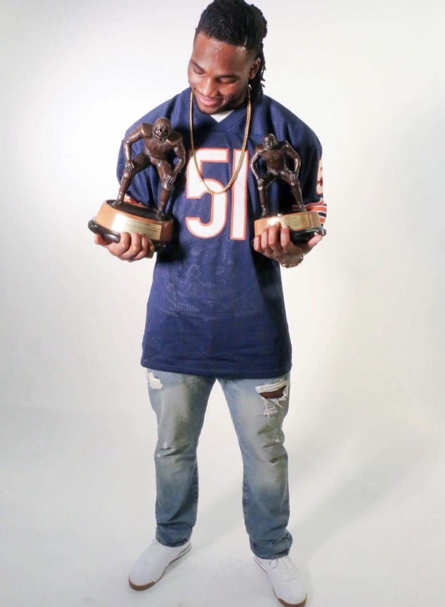 RIP Dick Butkus. Blessings to the best to ever play the position. It’s an honor to be a part of your Legacy, winning the Butkus award twice throughout my journey. I’ll always inspire to keep going, just as you inspired me. Huge condolences to the Family 🫶🏾#ClearEyeView