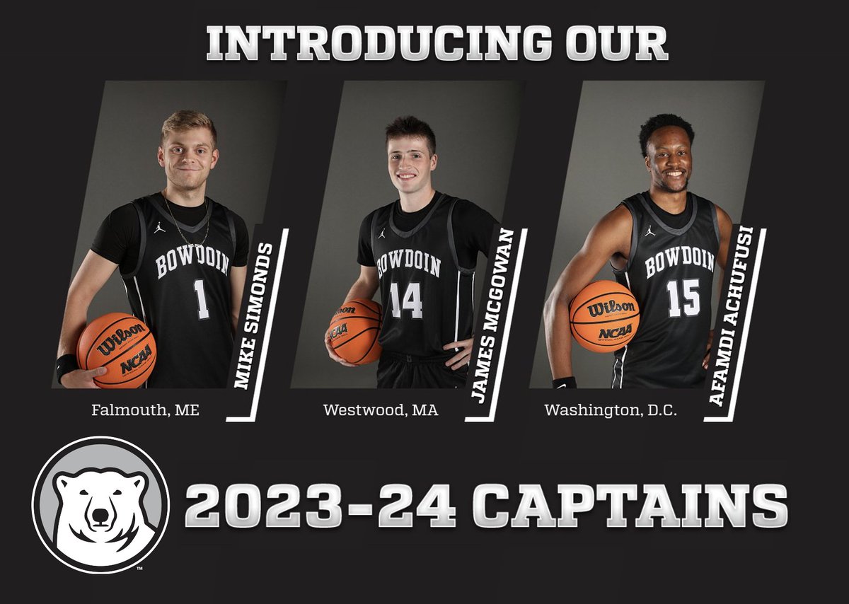 Bowdoin Men's Basketball (@bowdoinbball) on Twitter photo Proud to introduce our 2023-24 Captains! We will highlight each individually this week so stay tuned...
<a href="/GoUBears/">Bowdoin Athletics</a> Proud to introduce our 2023-24 Captains! We will highlight each individually this week so stay tuned...
<a href="/GoUBears/">Bowdoin Athletics</a>