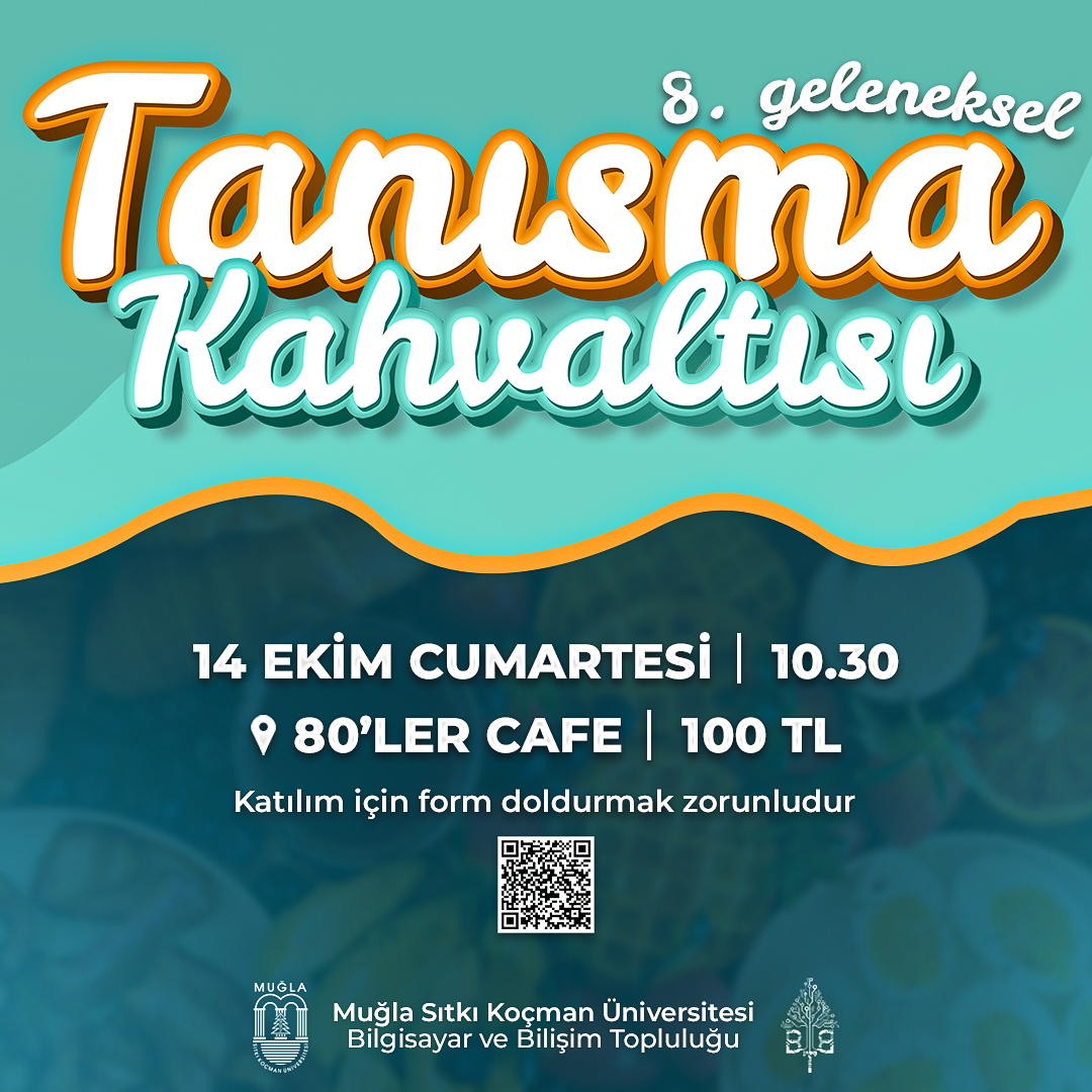 Merhaba arkadaşlar, 14 Ekim Cumartesi günü saat 10.30'da 80'ler Cafe'de gerçekleştireceğimiz geleneksel BBT Tanışma Kahvaltısına hepiniz davetlisiniz! 
Tanışmak, kahvaltı eşliğinde sohbet etmek isteyen herkesi bekliyoruz.😍
Form Linki: lnkd.in/du5udMCB