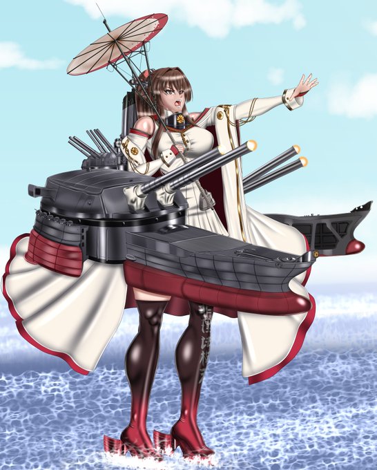 #艦これ好きと繋がりたい 
#絵柄が好みっていう人にフォローされたい 
大和と武蔵。 