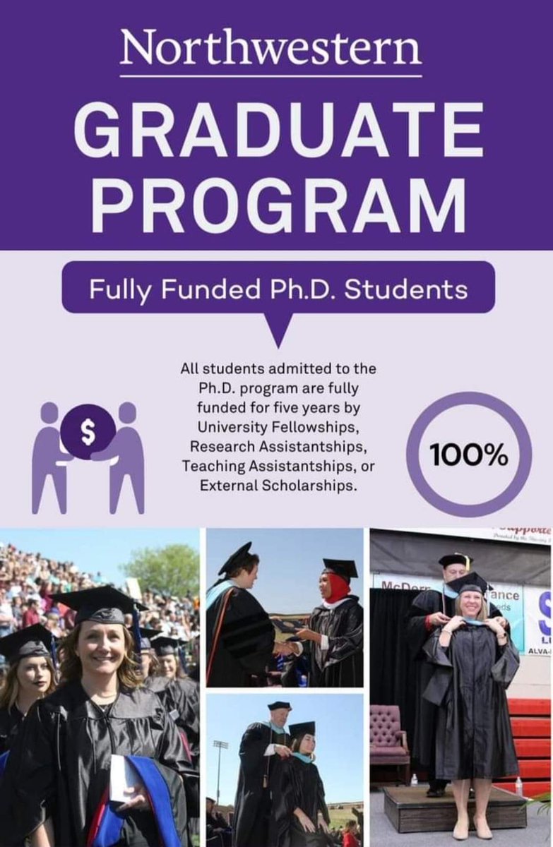 What are you waiting for?  ALL ADMITTED INTERNATIONAL STUDENTS GETS FULL FUNDING.

(PHD. THEY ACCEPTS BSC FOR DIRECT PHD IN MOST COURSES)
tgs.northwestern.edu/funding/about-…

#Repost and #Share and #Tag a friend that needs this. 

tgs.northwestern.edu/funding/about-…