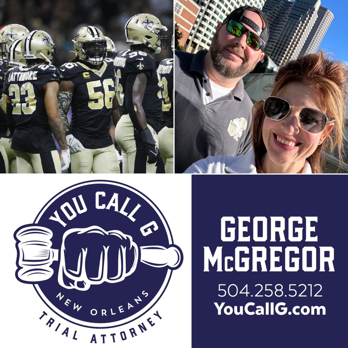 For the #Week5 #CellBlockLock we’re teasing the #Saints to +8 at the #Patriots and the #Under to 45.

#InThatNumber #WhoDat #WhoDatNation

#WeNeedAWin #FadeAway #InjuredAndInPain #GMakesItRain #YouDownInOPP #YeahYouCallG #NOLA #FollowYourNOLA #CarWreckLawyer #CriminalAttorney