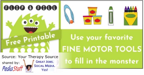 Monster Fine Motor Game  pediastaff.com/blog/monster-f…