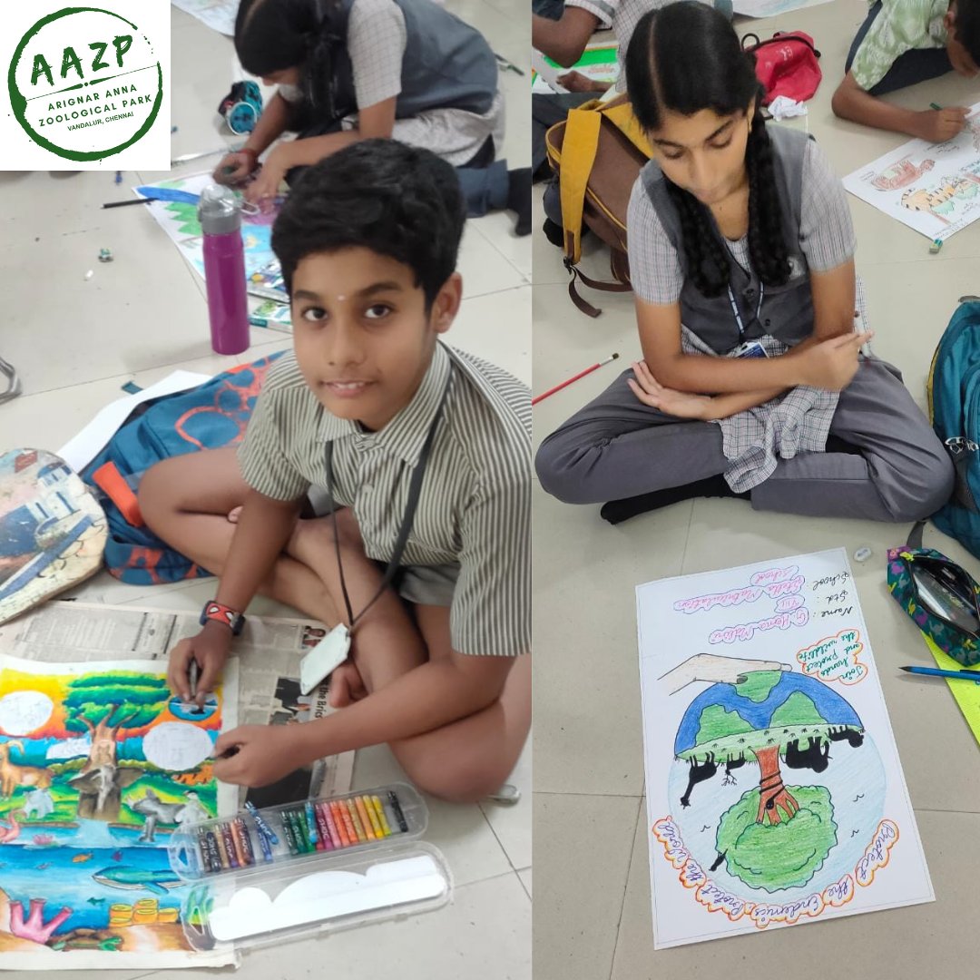 Wildlife Week valedictory Function presided over by PCCF & CWLW & Director AAZP.  AAZP congratulates all the Participants and winners of the ' Awareness Poster Making Contest ' 
#AAZP #ArignarAnnaZoologicalPark #VandalurZooChennai #PosterCompetition #ArtContes #CreativeDesign