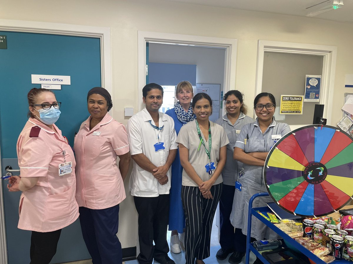 Out and about doing spin and win for our NGH staff survey today ! look out for  us throughout the week.