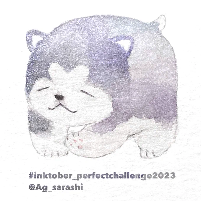 将来でっかくなる仔犬 #inktober_perfectchallenge2023 